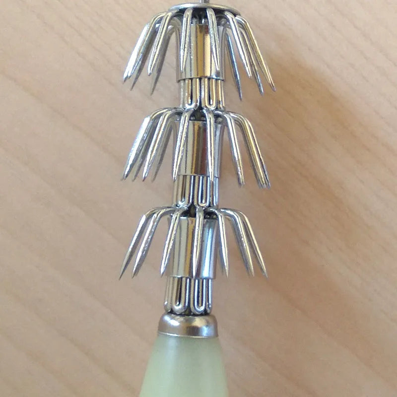 LumaLure Glow Squid Jigs - Luminous Lure With Sharp Hook