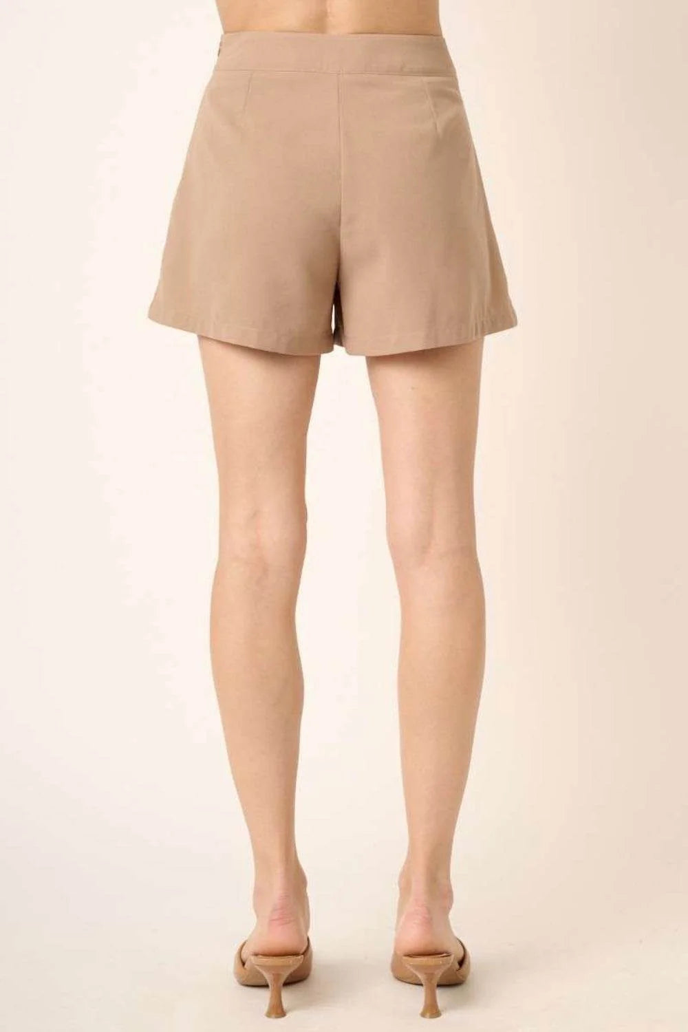 Mittoshop Side Invisible Zipper Pleated Shorts