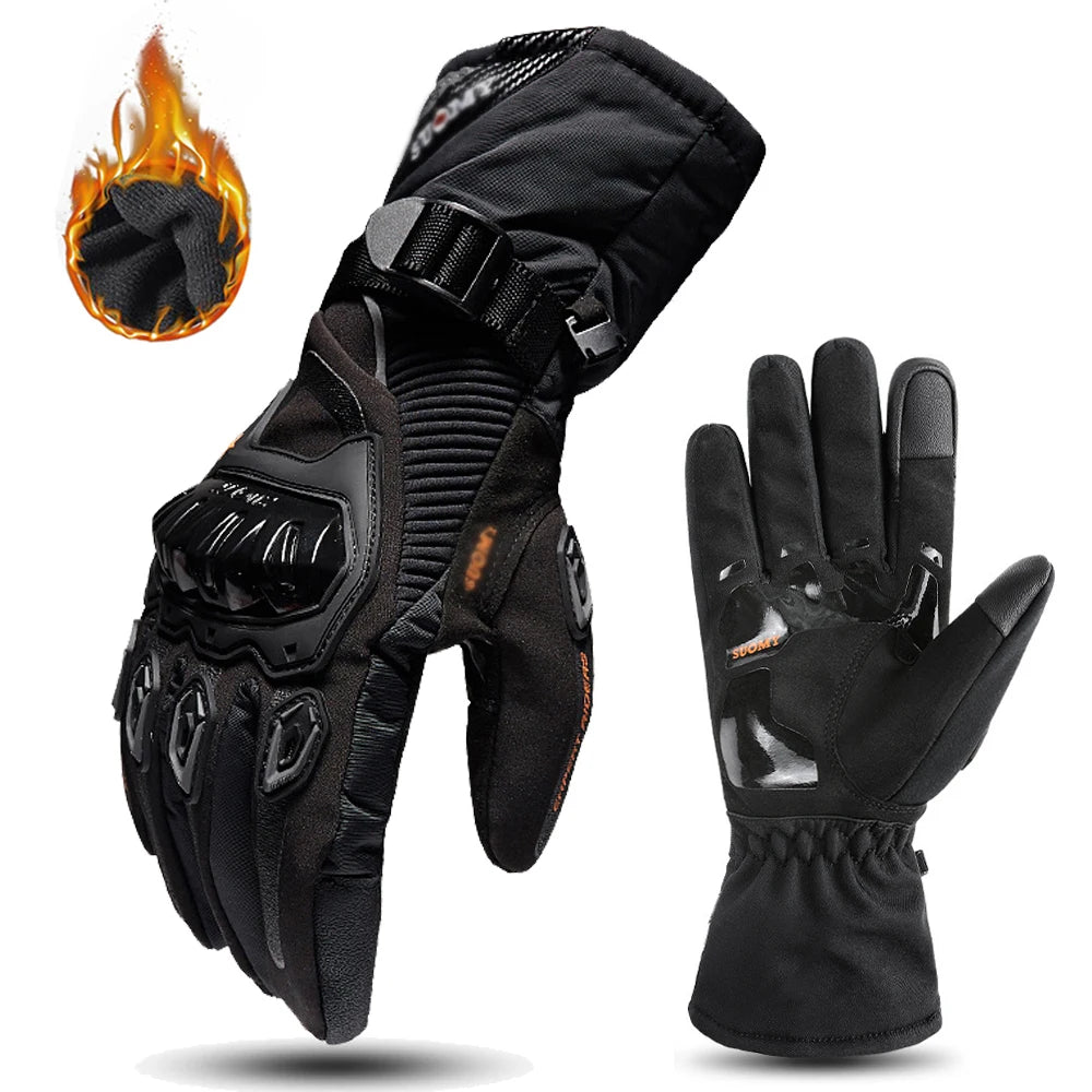 Motorcycle Gloves Windproof Waterproof Moto Men’s Riding Gloves Touch Screen Finger Tips