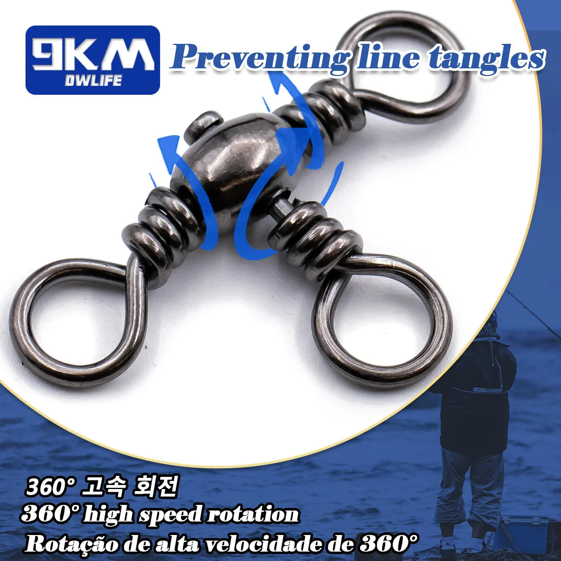 3 Way Swivels 25~100Pcs Swivels Fishing Tackle Catfish Tackle Stainless Brass Catfish Surf Rigs Saltwater Fishing Barrel Swivels