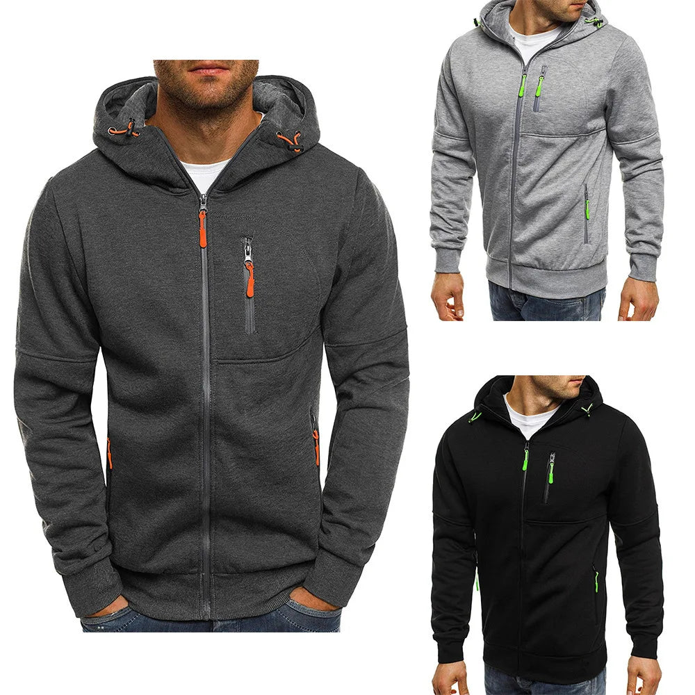 UrbanFlex Zip Hoodie Mens Sweatshirt - Slim Fit Comfort