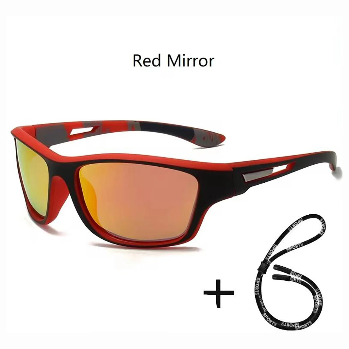 Designer Polarized Sports Sunglasses With Chain - UV400