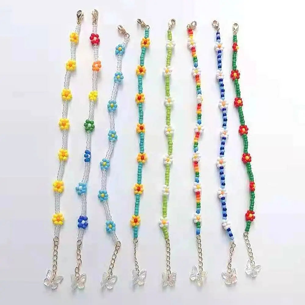 Fashion Beach Daisy Jewelry Gift Short Lovely Clavicle Necklace Flowers Beaded Necklace Bohemia Choker Women Necklace