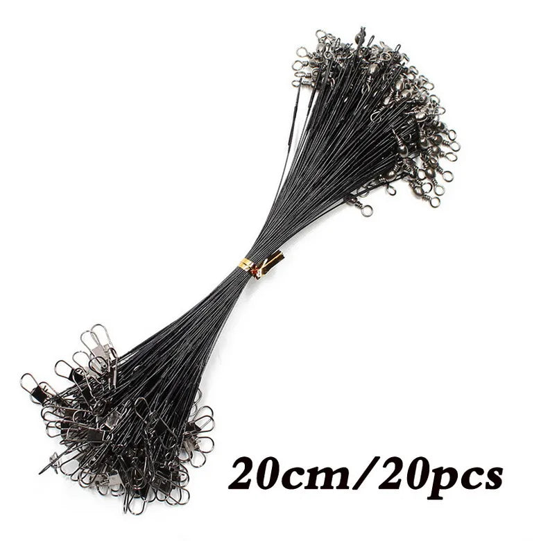 AquaGuard Anti Bite Steel Leader With Swivel - Durable Wire