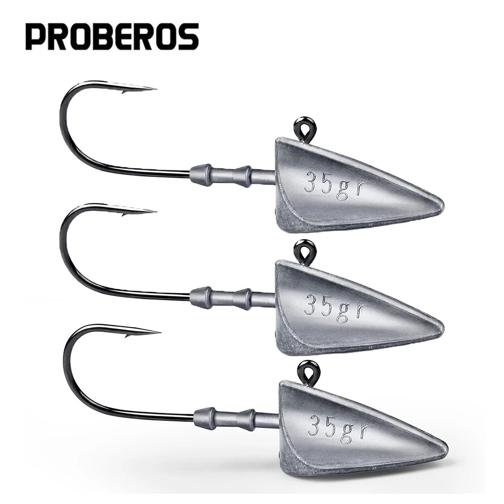 5pcs Triangle Jig Head Fishing Hooks 7g 10g 15g 21g 28g 35g with Sharp Hook Fishihooks Fishing Equipment Gear Tackle Accessories