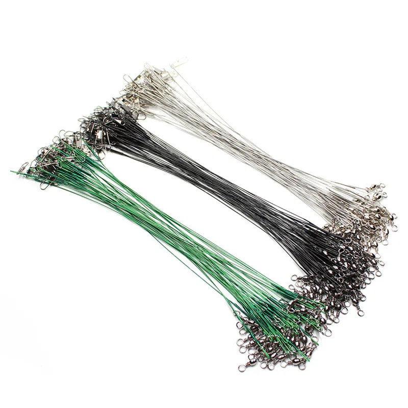 AquaGuard Anti Bite Steel Leader With Swivel - Durable Wire