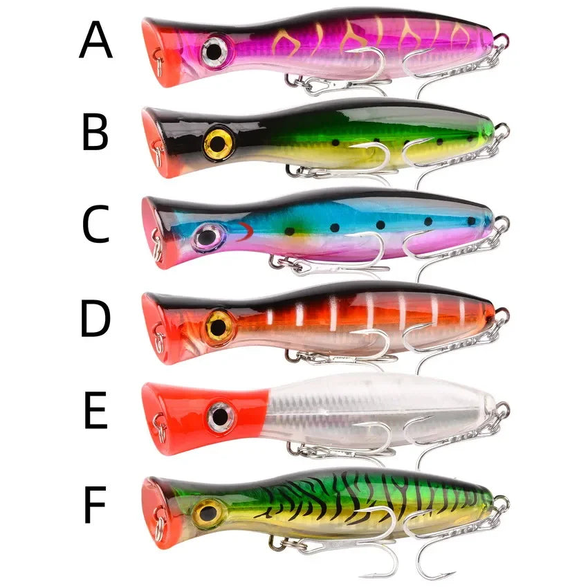 1Pcs Big Game Popper Fishing Lures 12.5cm 41g Saltwater Sea Fishing Lure Wobblers Lure Artificial Plastic bait Isca Pesca Tackle