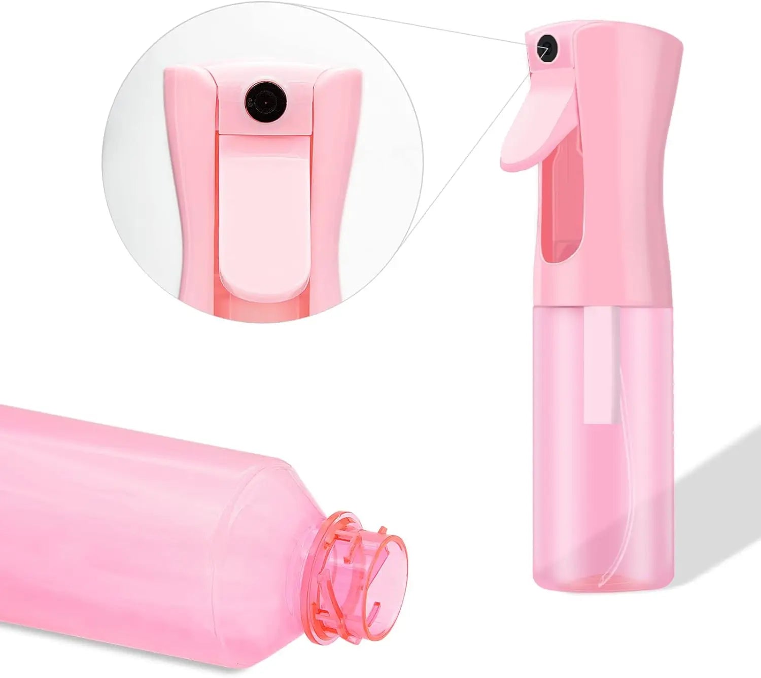 200ML Empty Spray bottles, Continuous Spray Bottle for Hair, Spray Water Bottle Fine Mist Refillable, Skin Care, Showering Pets,