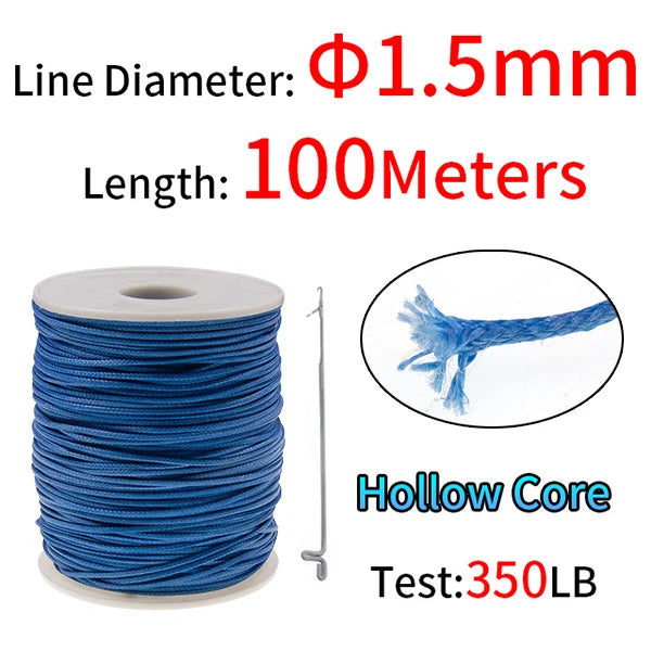 PE Braided Assist Line for Fishing Jigging Trolling Diving Spear Fishing Rope