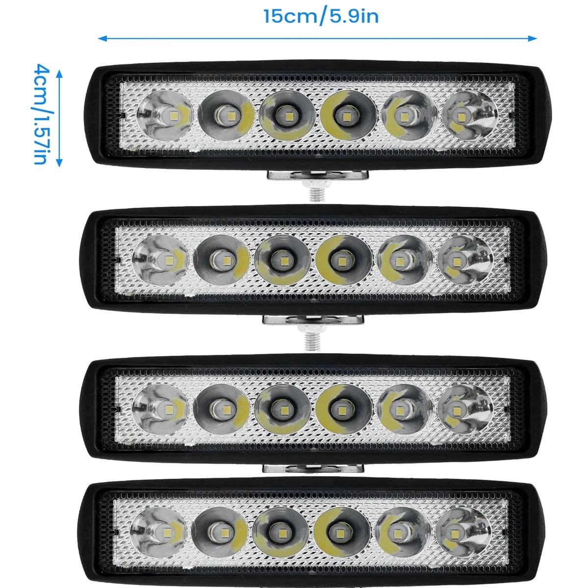 TrailNova Led Strip Work Light - 18W 6000K IP67 Waterproof