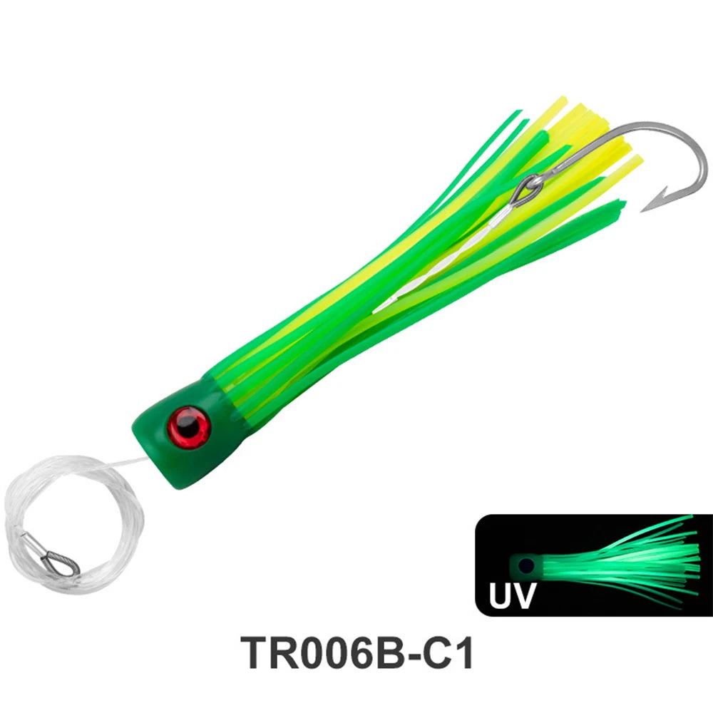 9"Rig Bird Trolling Lures Fishing Rigged Lure Squid Tuna Daisy Chain Artificial Bait Saltwater Big Game Fishing Mahi Marlin