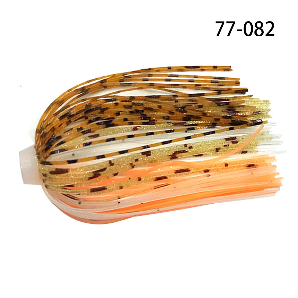 5 pcs/lot 88 Strands 64mm Silicone Skirts Elastic hole Umbrella skirts Fishing Accessories Buzzbaits Spinner Buzz Bait