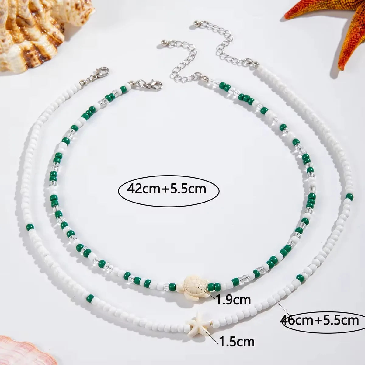 Women’s Bead Necklace Handmade Starfish Tortoise Choker