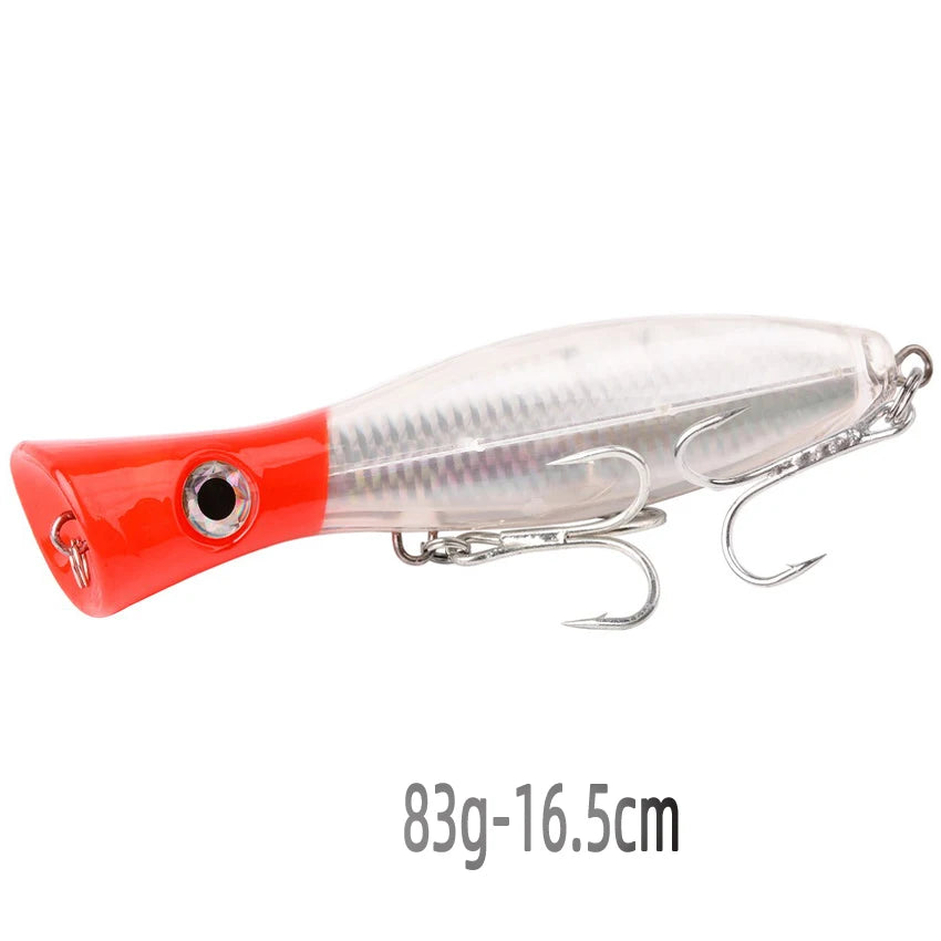 1Pcs Big Game Popper Fishing Lures 12.5cm 41g Saltwater Sea Fishing Lure Wobblers Lure Artificial Plastic bait Isca Pesca Tackle