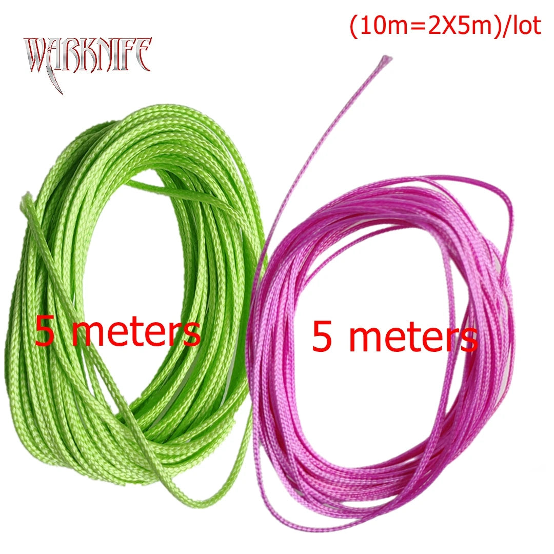 Warknife 16 Strands 10m/lot PE Braid Fishing Line Super Strong Hollow Core Rope for Jig Assist Hook Rigging Diving Spear Fishing