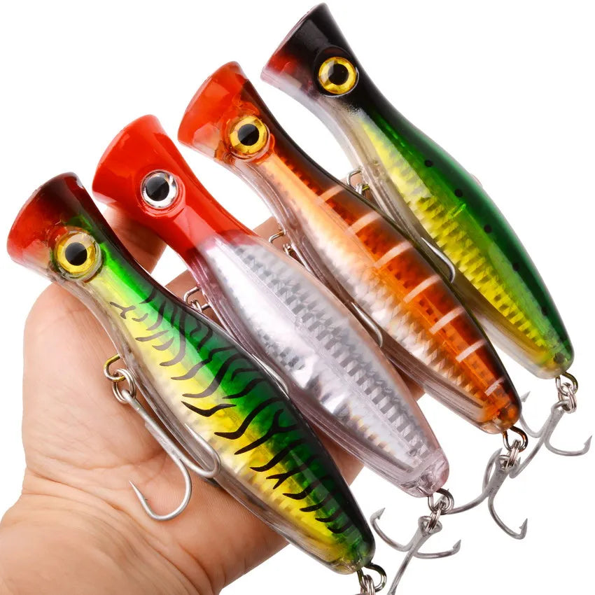 1Pcs Big Game Popper Fishing Lures 12.5cm 41g Saltwater Sea Fishing Lure Wobblers Lure Artificial Plastic bait Isca Pesca Tackle