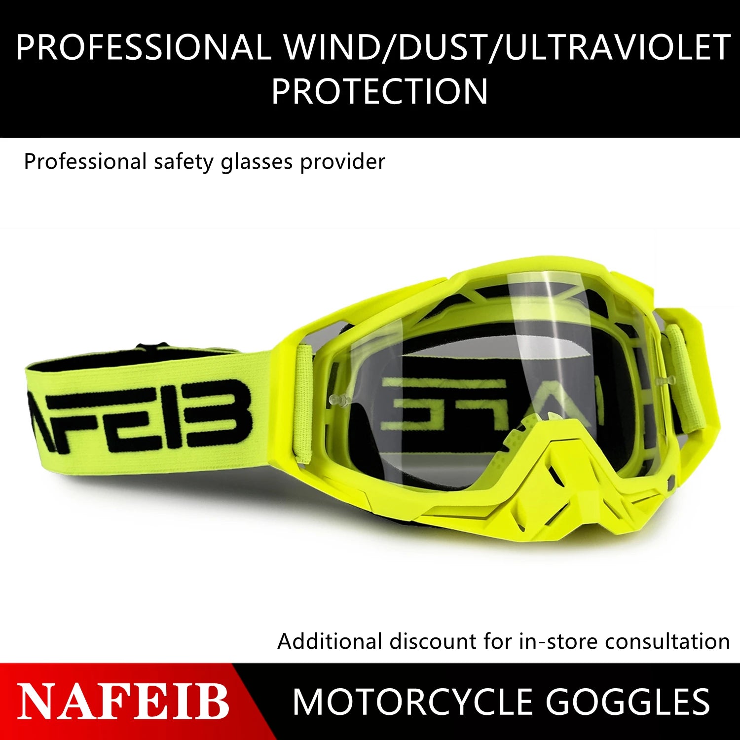 NAFEIB Motocross Glasses - Windproof Protection For Riders