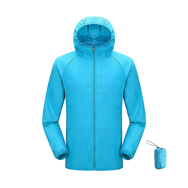 JNLN Waterproof Hiking Jacket - Packable Quick Dry Windproof UV