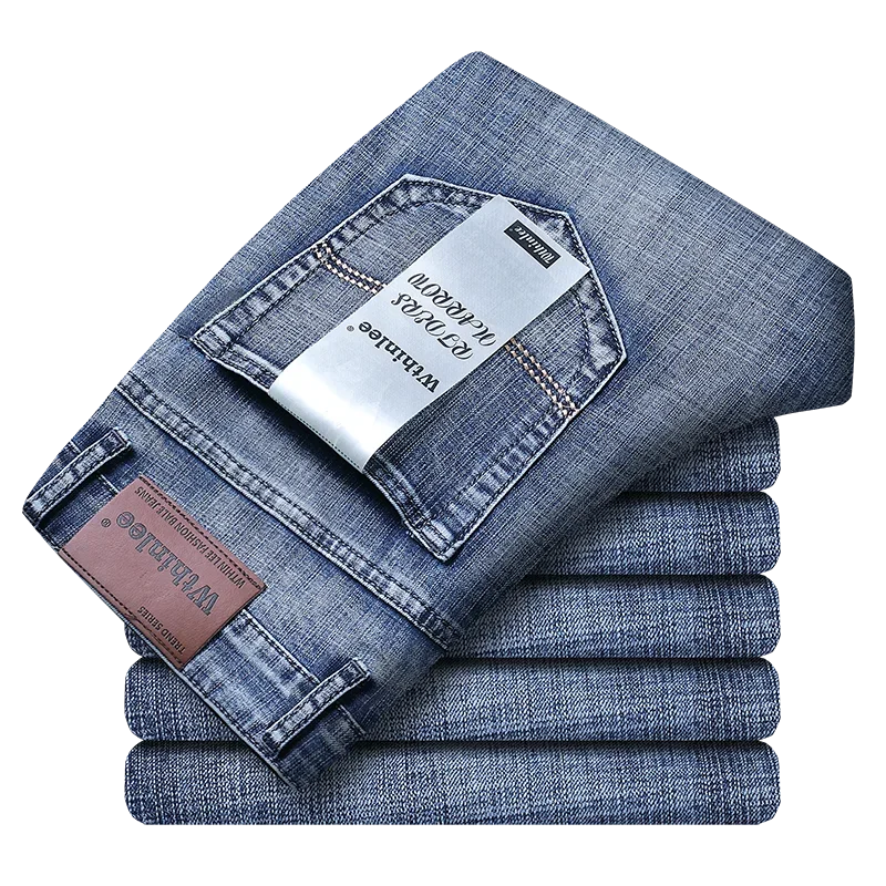 Wthinlee Mens Jeans Casual Straight Stretch - Comfort Fit