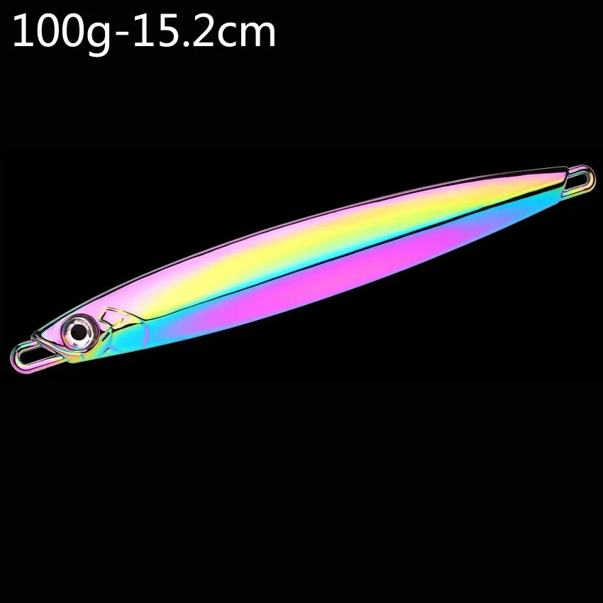 Metal Spoon Jig Fishing Lure 60g 80g 100g Long Cast Jigging Bait Lures Fishing Wobbler for Sea Bass Big Game Sinking Lures