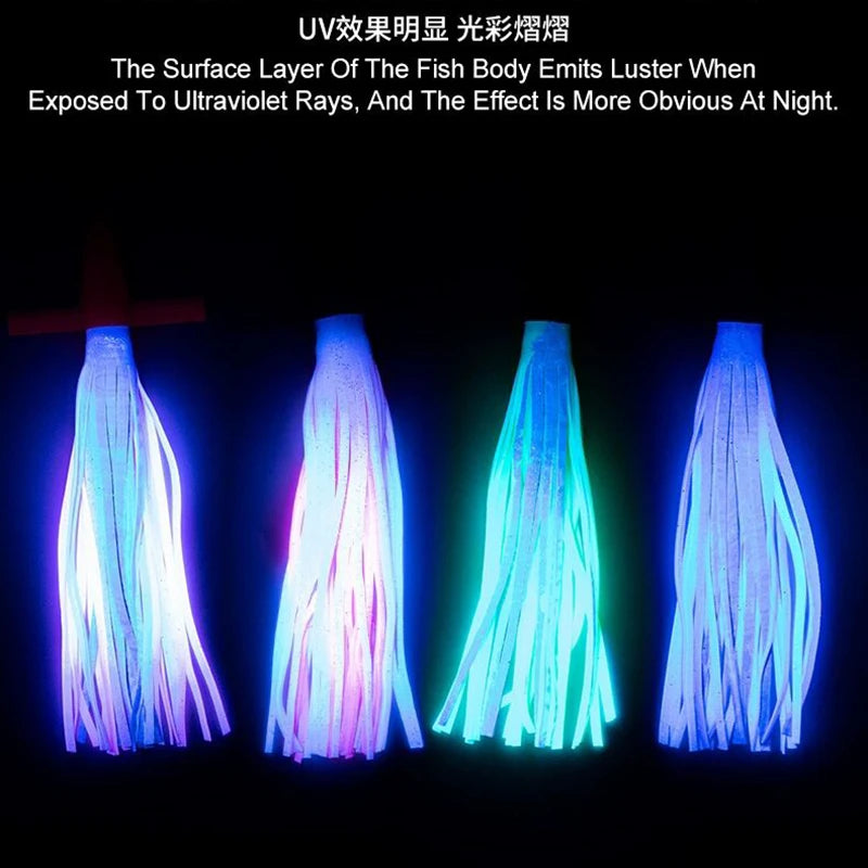 AquaLure Trolling Skirt Tuna Lure - Biomimetic Squid Uv