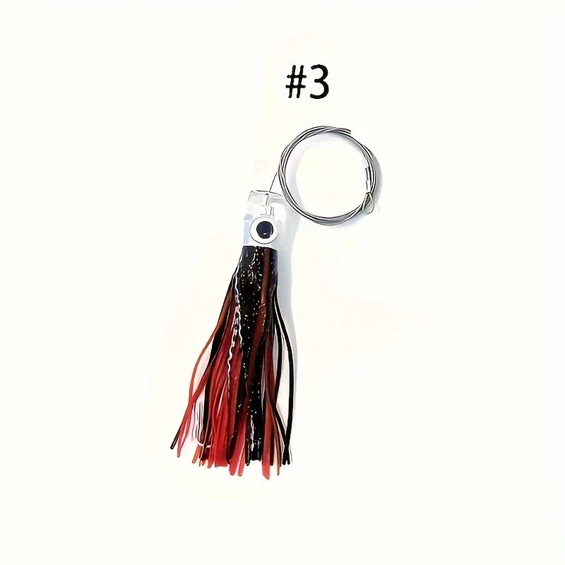 Trolling Fishing Lure Saltwater, Tuna, Marlin, Wahoo, Shark, Mahi 6.5 inch Squid Skirted
