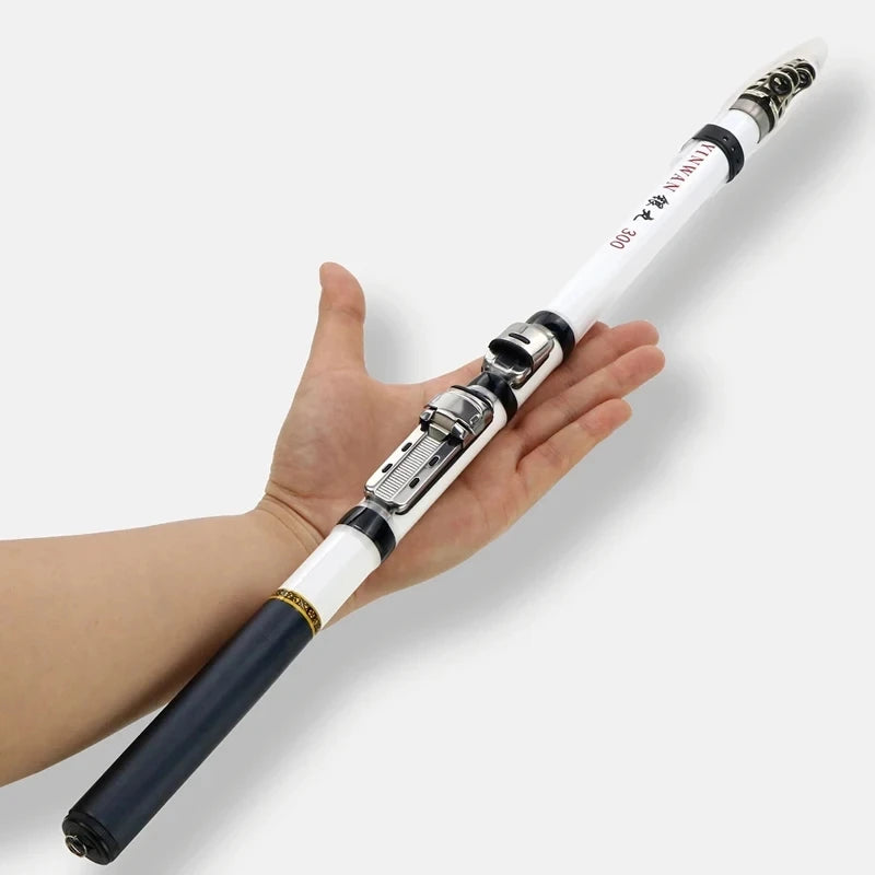 Telescopic Fishing Rod Spinning Mini Travel Rod w/Reel Seat 1.8M/2.1M/2.4M/2.7M/3.0M