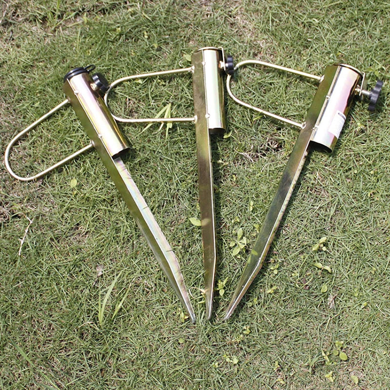 Beach Umbrella Sand Stand, Outdoor Umbrella Base Stand Heavy Duty Metal for Sand/Grass Diameter 32-38mm Pole Holder Stake