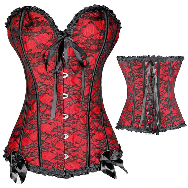 Women’s Steampunk Gothic Clothing. Plus Size Corsets Lace Up Bustier Body Shapers S-6XL