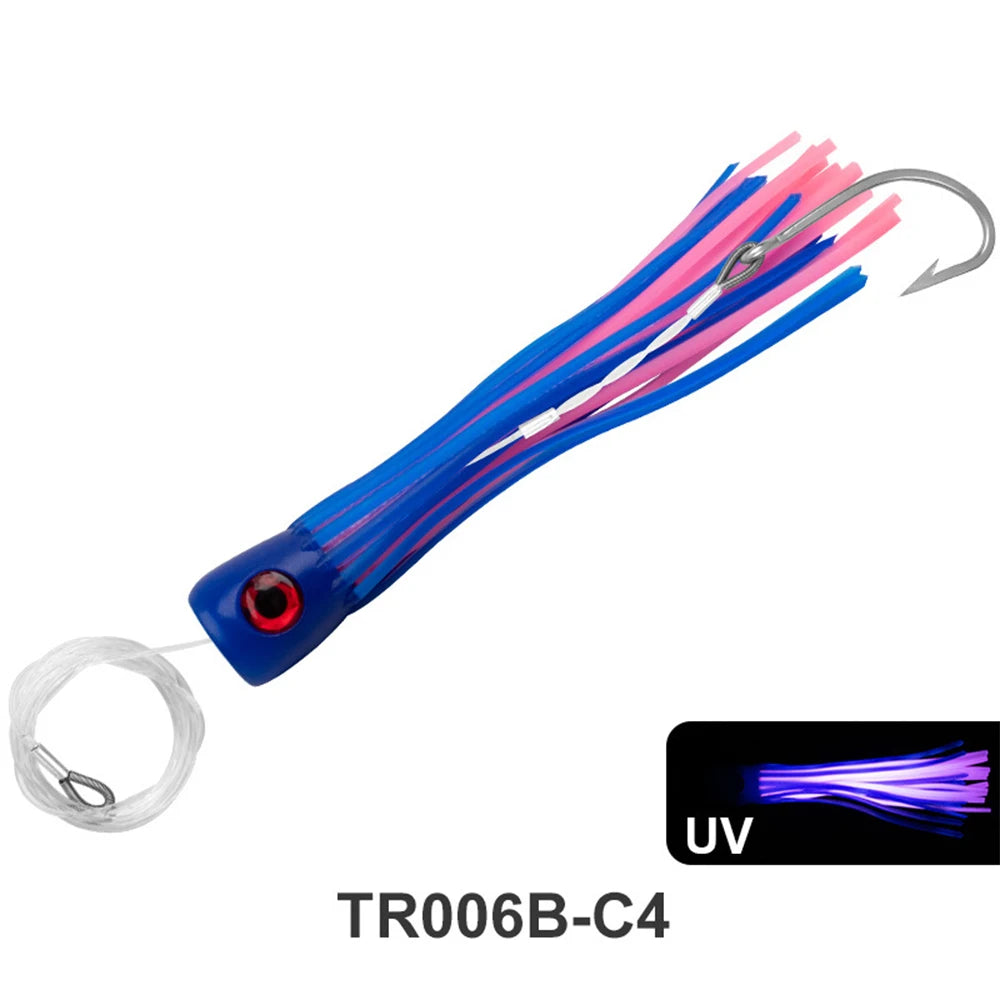 9"Rig Bird Trolling Lures Fishing Rigged Lure Squid Tuna Daisy Chain Artificial Bait Saltwater Big Game Fishing Mahi Marlin