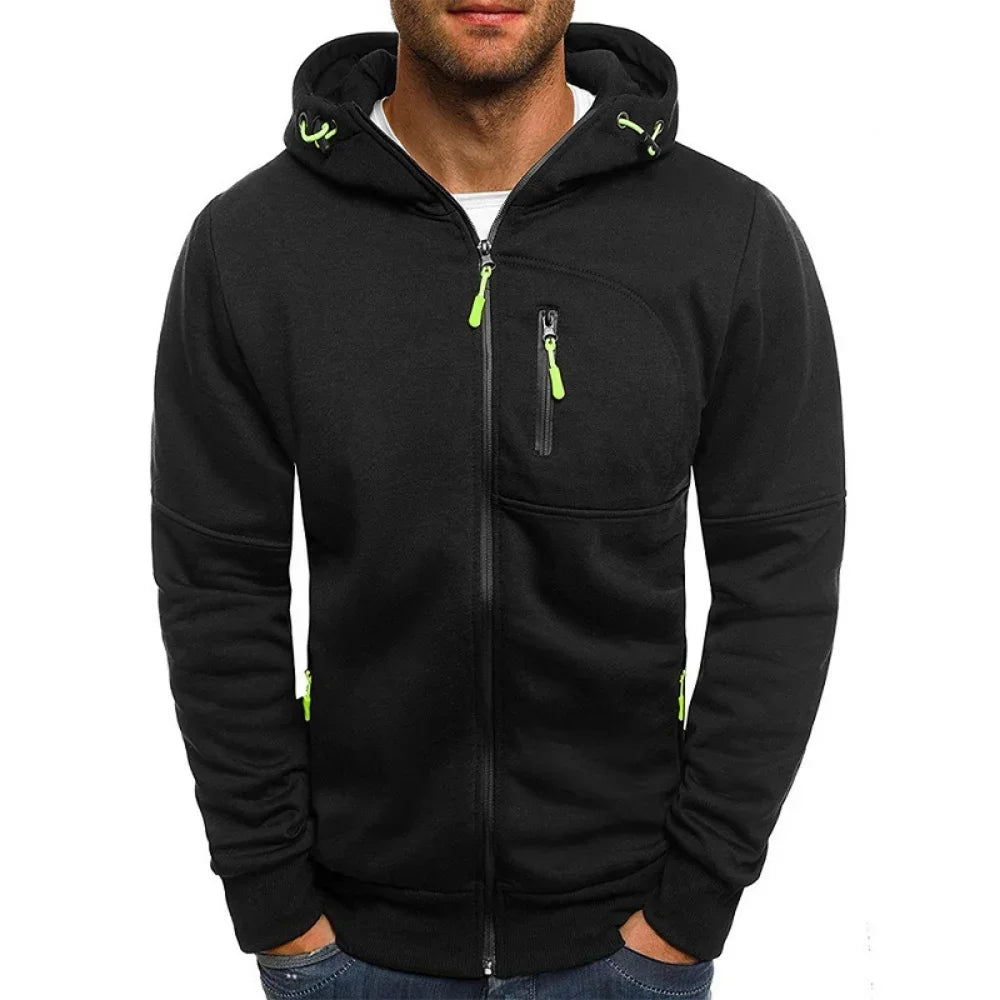 UrbanFlex Zip Hoodie Mens Sweatshirt - Slim Fit Comfort