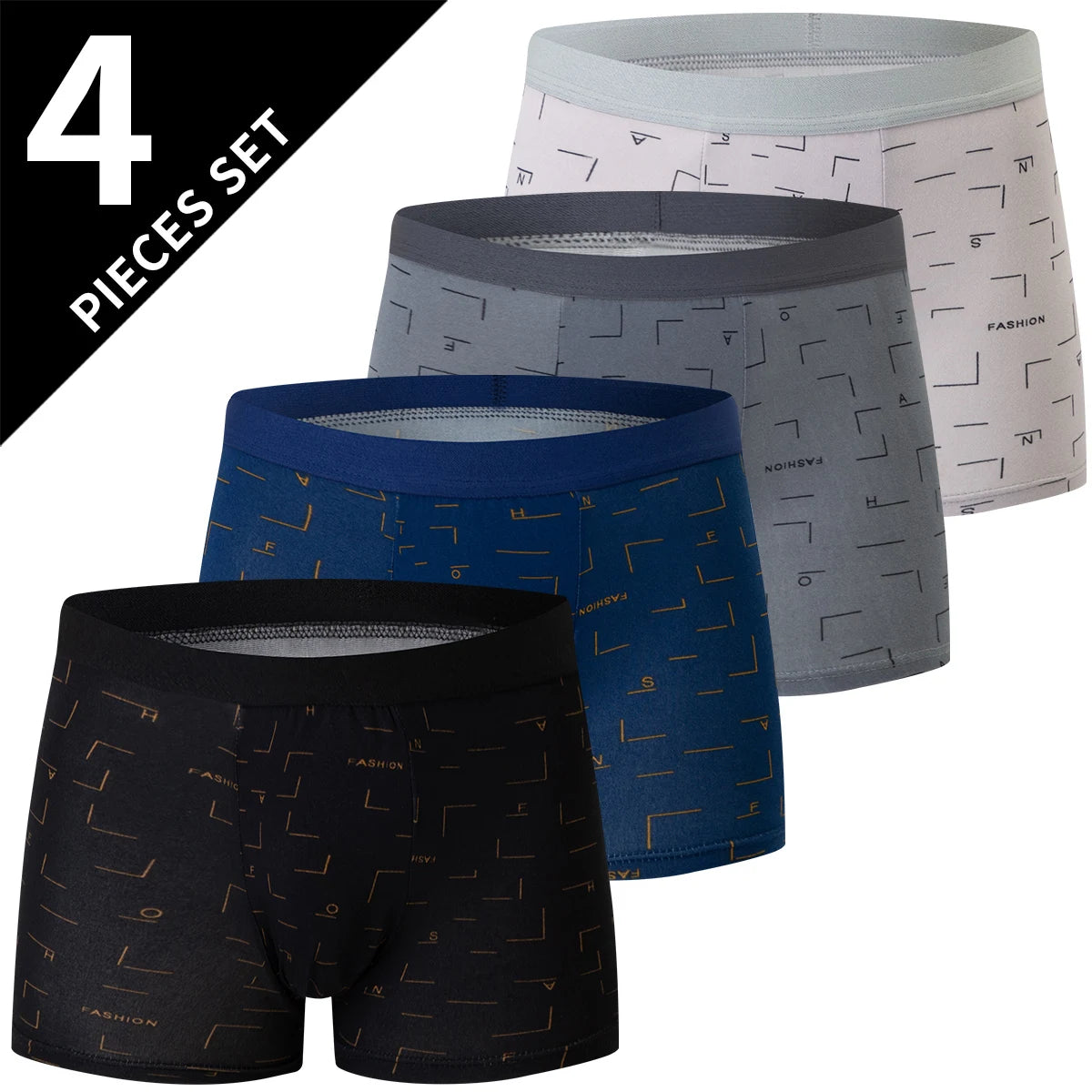 AeroFlex 4P Print Mix Beach Shorts - Breathable Plus Size