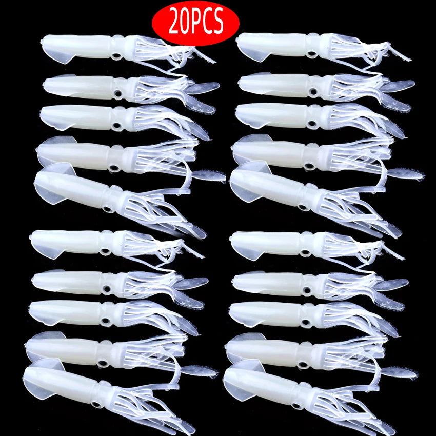 GlowLure Luminous Soft Lures Set - Night Fishing Glow