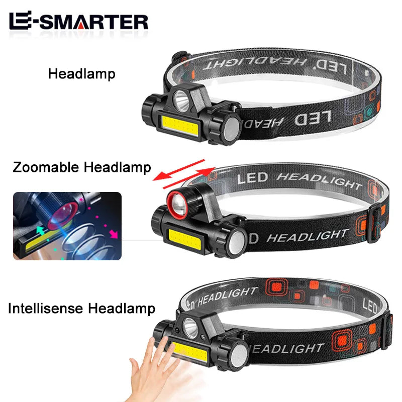 TrailBeam Rechargeable COB LED Headlamp - Magnetic 90°