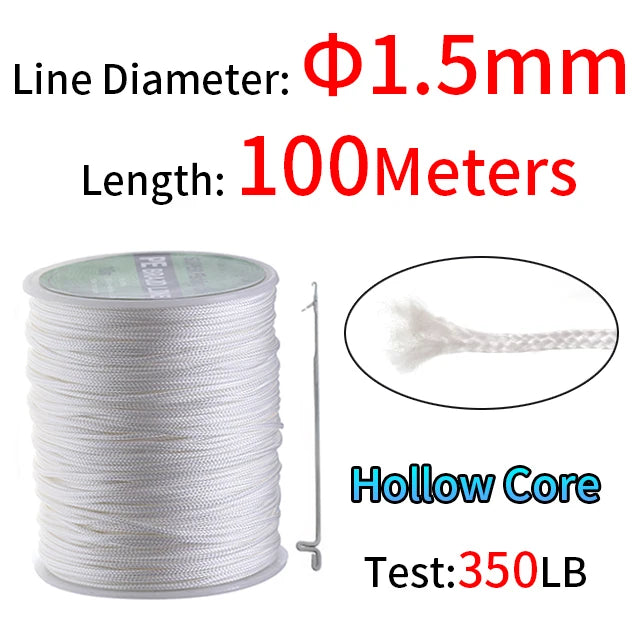 PE Braided Assist Line for Fishing Jigging Trolling Diving Spear Fishing Rope