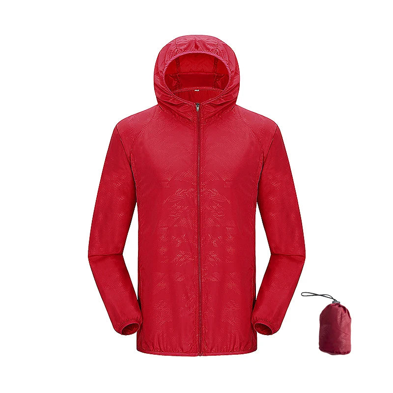 JNLN Waterproof Hiking Jacket - Packable Quick Dry Windproof UV