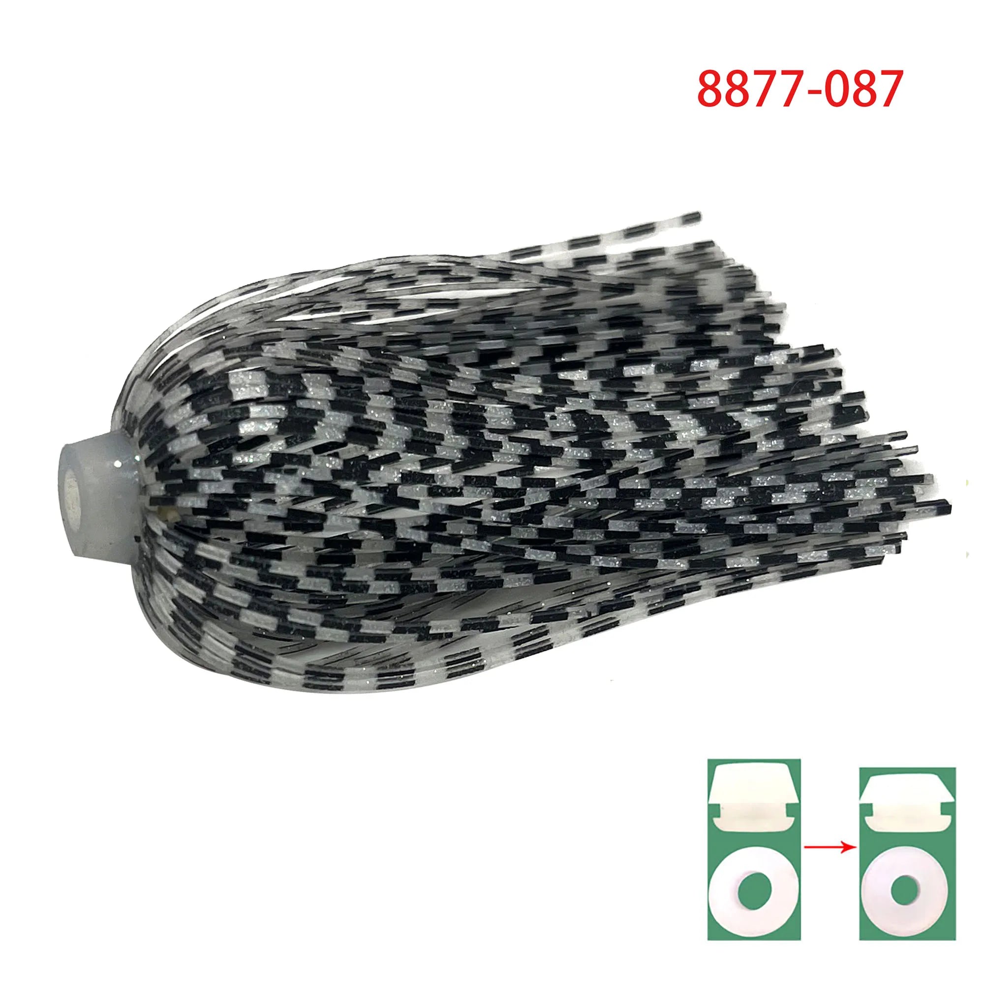 3/10 pcs/lot 88 Strands 64mm Silicone Skirts Elastic hole Umbrella skirts Fishing Accessories Buzzbaits Spinner Buzz Bait