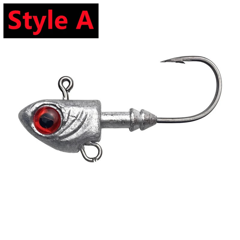 3PCS Jighead Fishhooks 3.5g-33g Fishing Hooks With Treble Hook Sequin Spoon Soft Worm Assist Fishing Hooks Soft Worm Accessoriesni