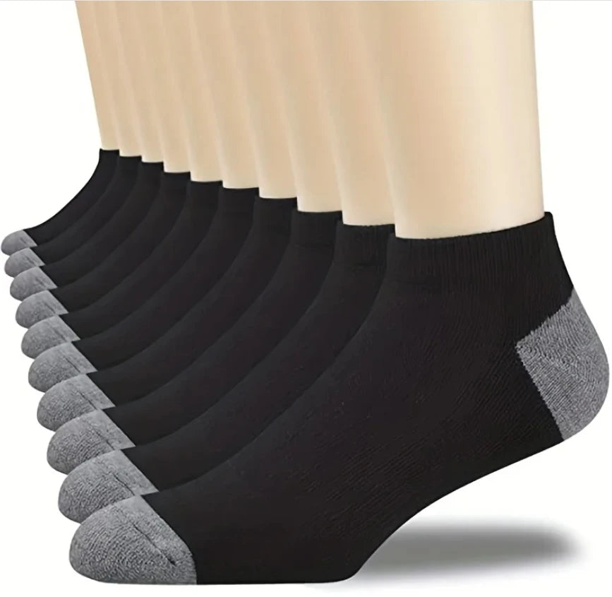 Breathable Sports Bamboo Fiber Men’s Socks Sweat Absorption 10/5/3pairs