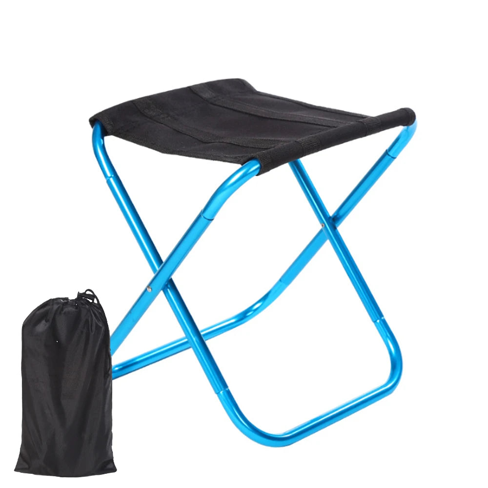 Outdoor Aluminium Alloy Portable Folding Picnic Camping Stool MIni Fishing Chair Ultralight