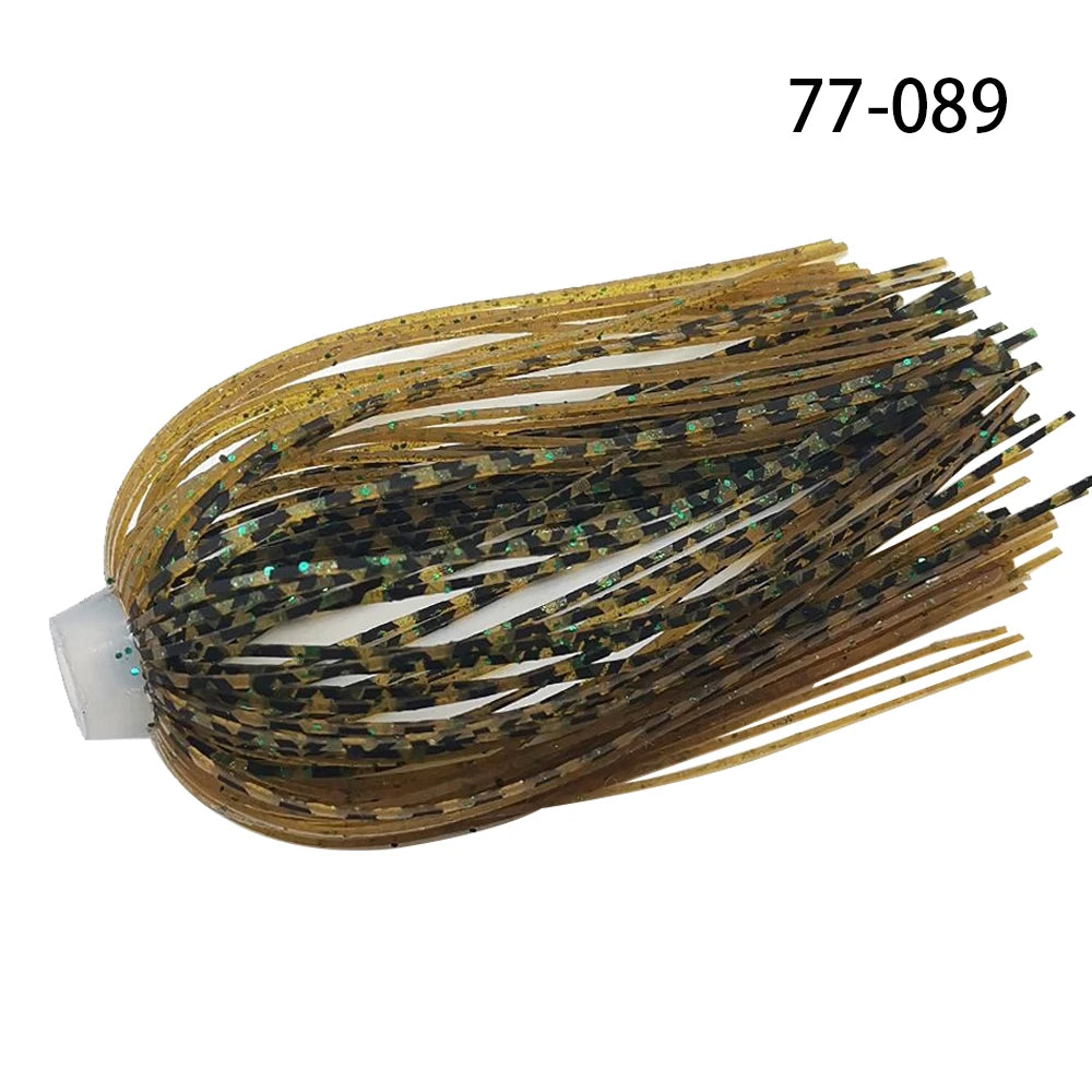 5 pcs/lot 88 Strands 64mm Silicone Skirts Elastic hole Umbrella skirts Fishing Accessories Buzzbaits Spinner Buzz Bait
