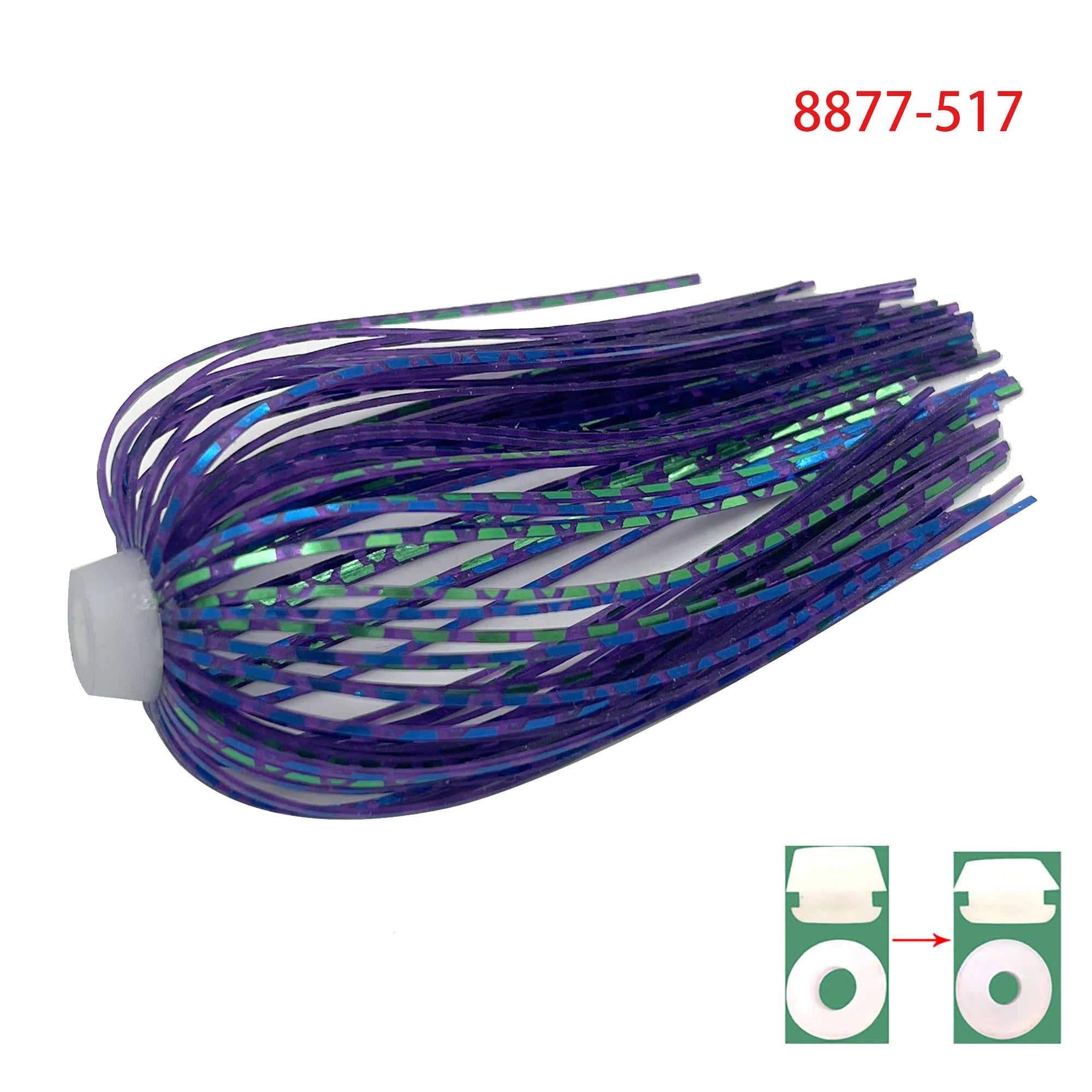5 pcs/lot 88 Strands 64mm Silicone Skirts Elastic hole Umbrella skirts Fishing Accessories Buzzbaits Spinner Buzz Bait