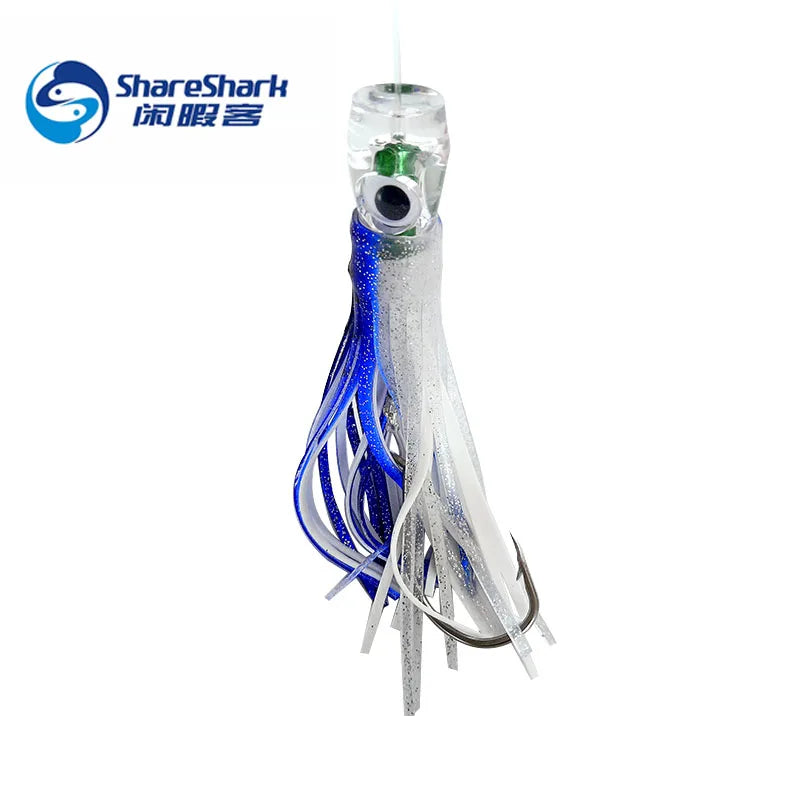 6PCS/bag Trolling Sea Fishing Marlin Tuna Mahi Dolphin Durado Wahoo Shark Skirted Deep Sea Fishing Lure Set