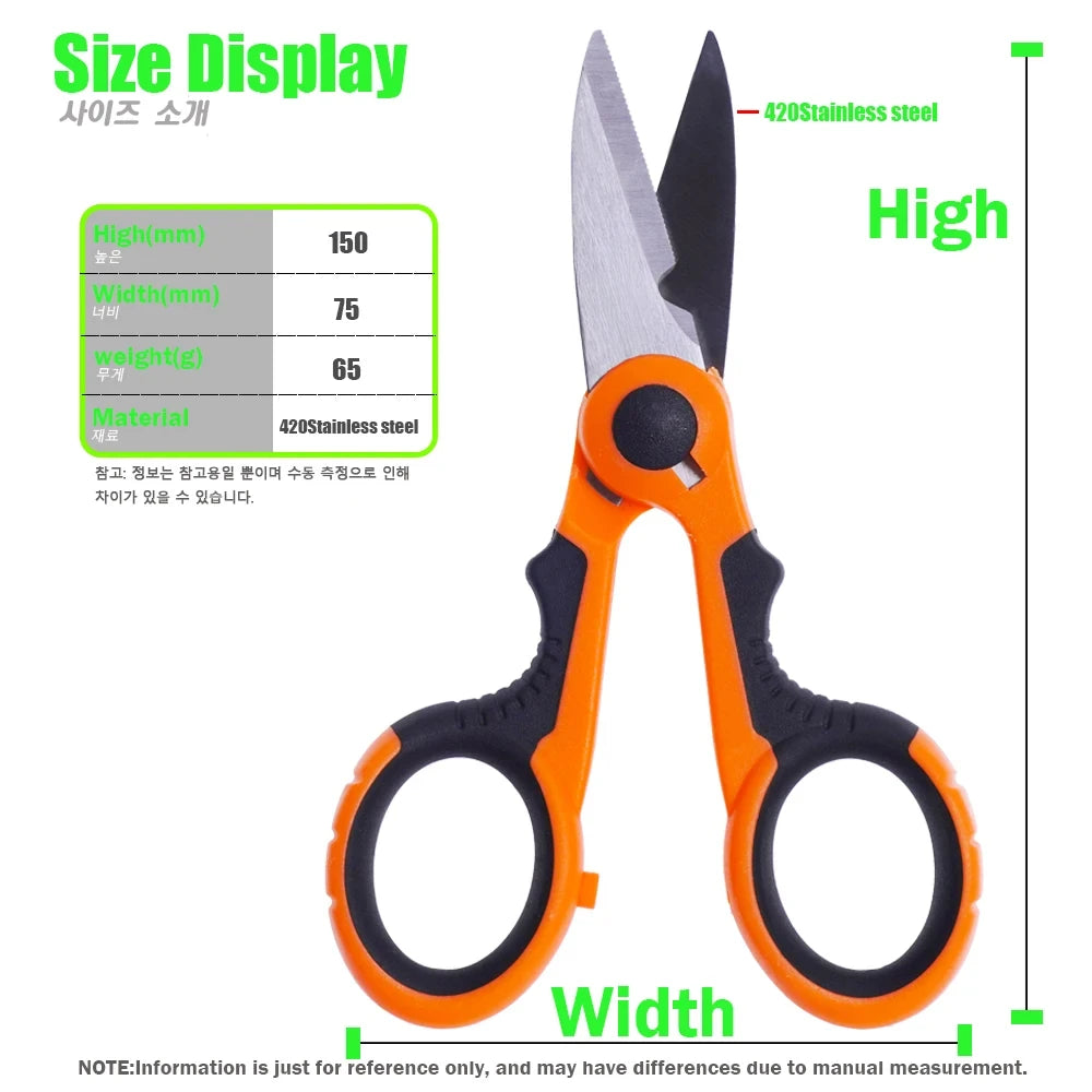 Stainless Steel Precision Fishing Line Cutter Non-slip Handle