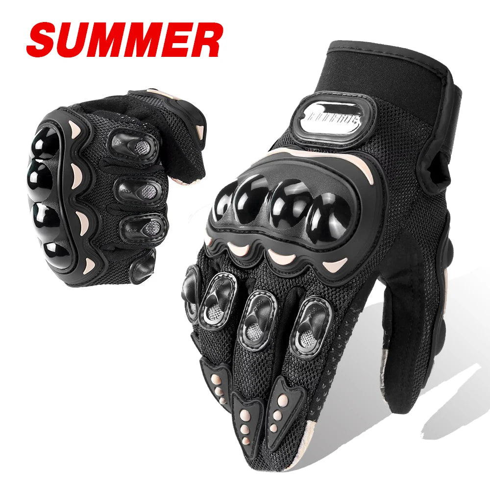 Motorcycle Gloves Windproof Waterproof Moto Men’s Riding Gloves Touch Screen Finger Tips
