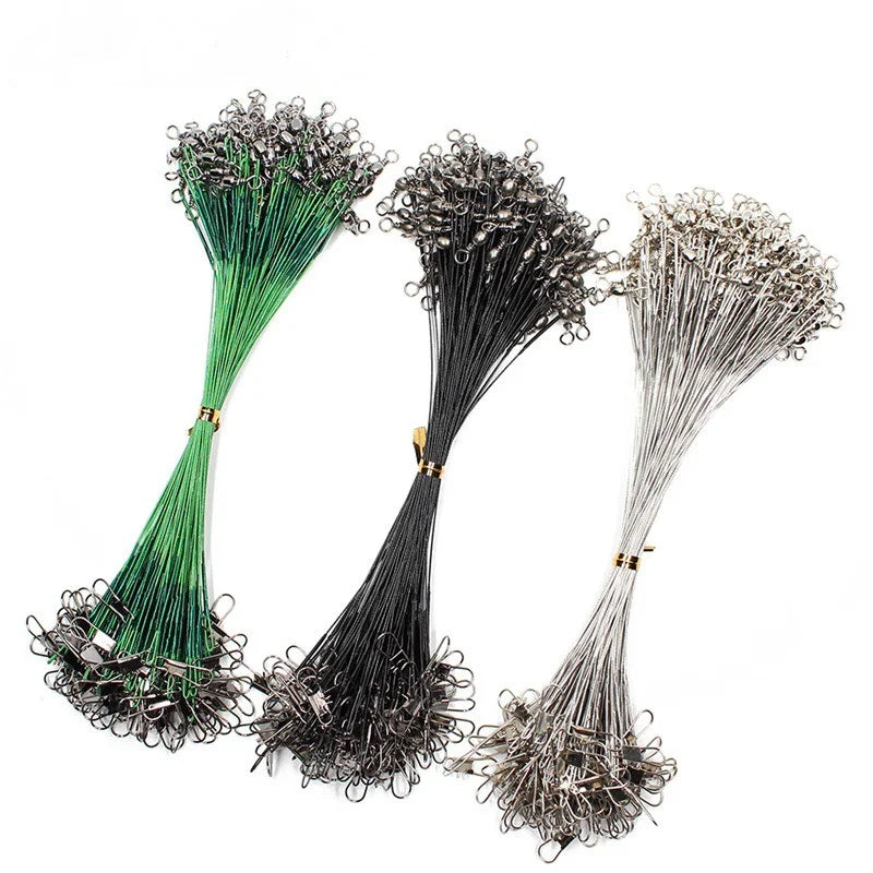 AquaGuard Anti Bite Steel Leader With Swivel - Durable Wire