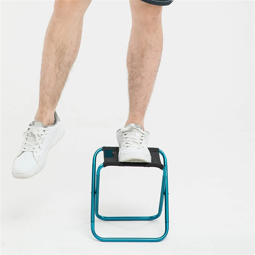 Outdoor Aluminium Alloy Portable Folding Picnic Camping Stool MIni Fishing Chair Ultralight