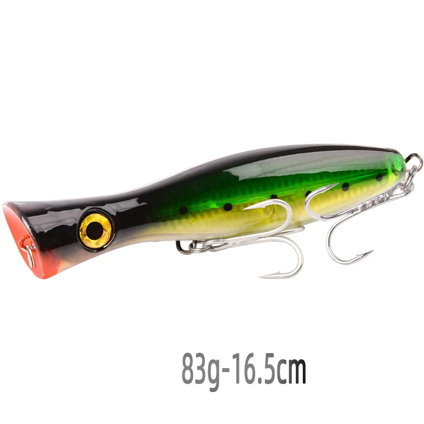 1Pcs Big Game Popper Fishing Lures 12.5cm 41g Saltwater Sea Fishing Lure Wobblers Lure Artificial Plastic bait Isca Pesca Tackle