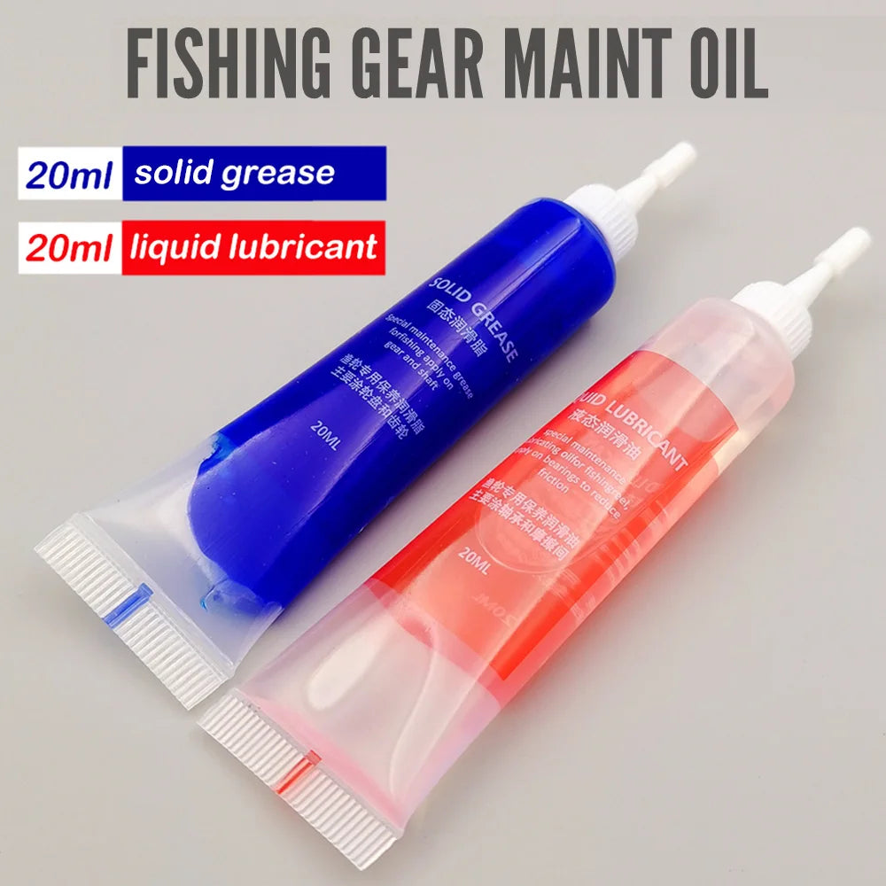 Fishing reel Protective Grease (20ml) + Lubricant Oil For Fishing Reel Bearing Maintenance Oil Fishing Tool (20ml)