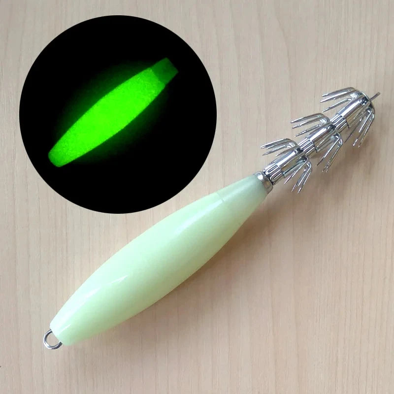 GlowLure Glow Squid Jigs - Luminous Deep Water Lure